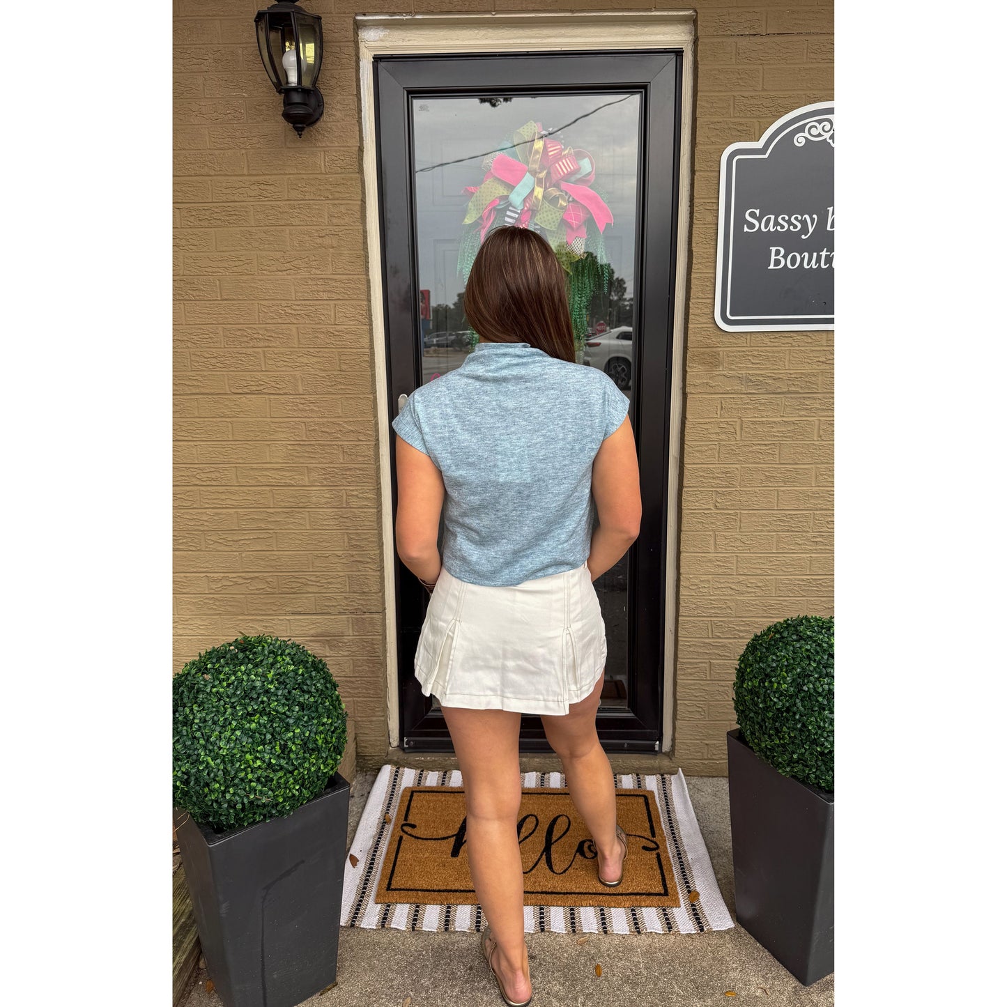 Selena Top, Light Blue