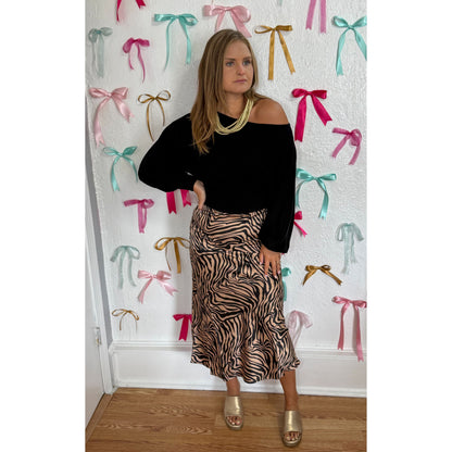 Collins Sweater Top, Black