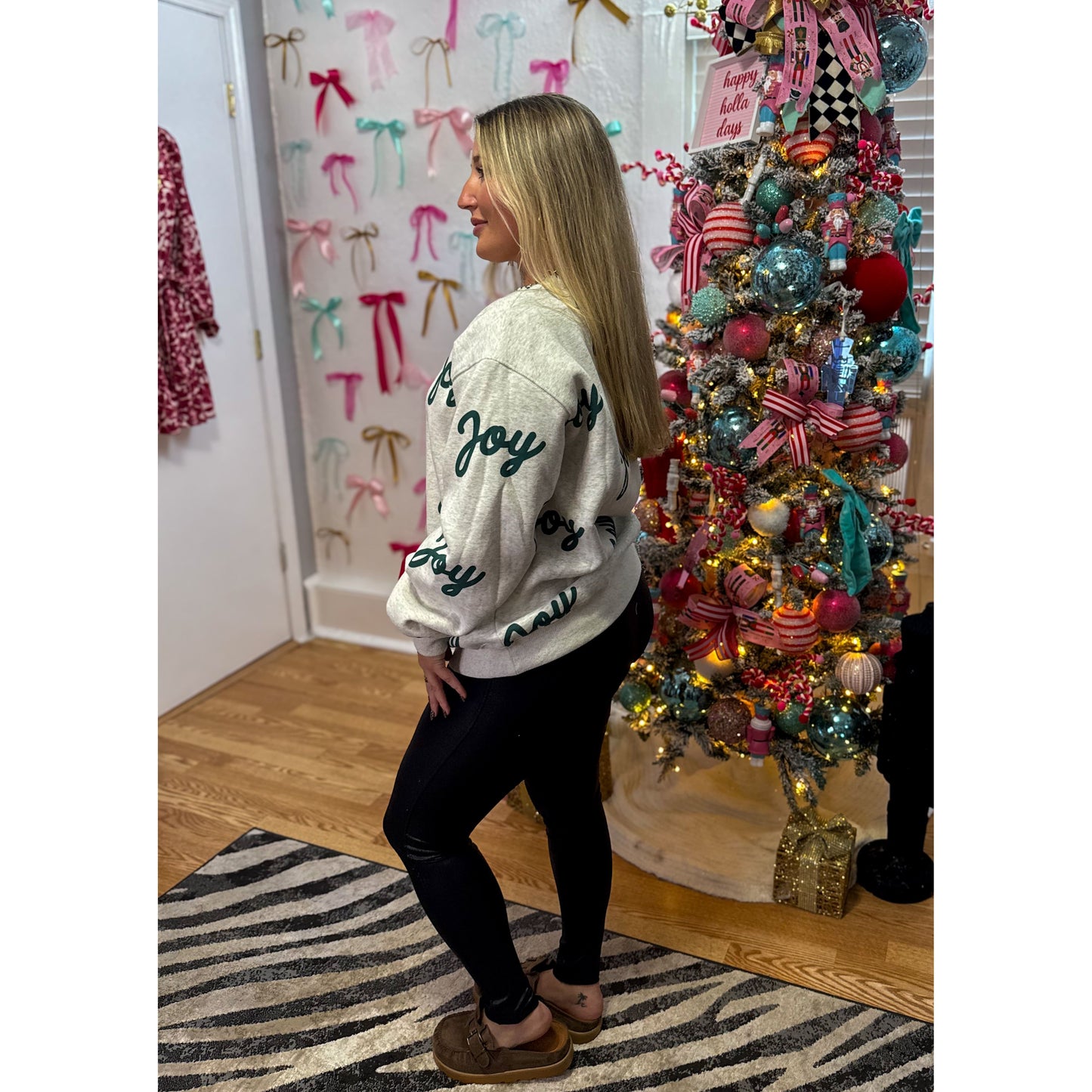 Joy Sweatshirt, Grey/Green