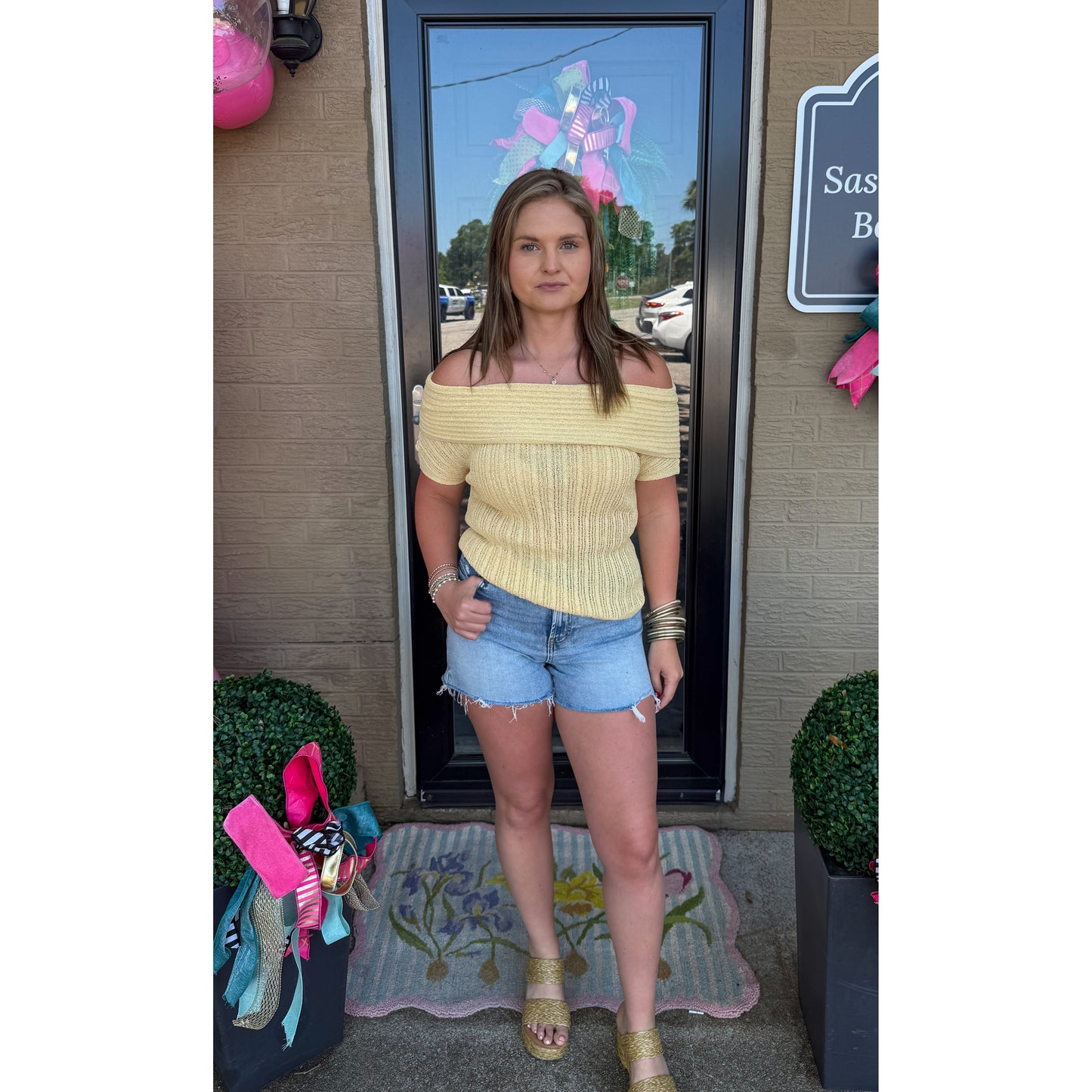 OTS Knit Top, Light Yellow