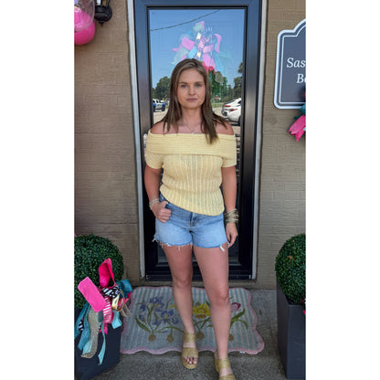 OTS Knit Top, Light Yellow
