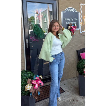 Lottie Cardigan, Mint Green