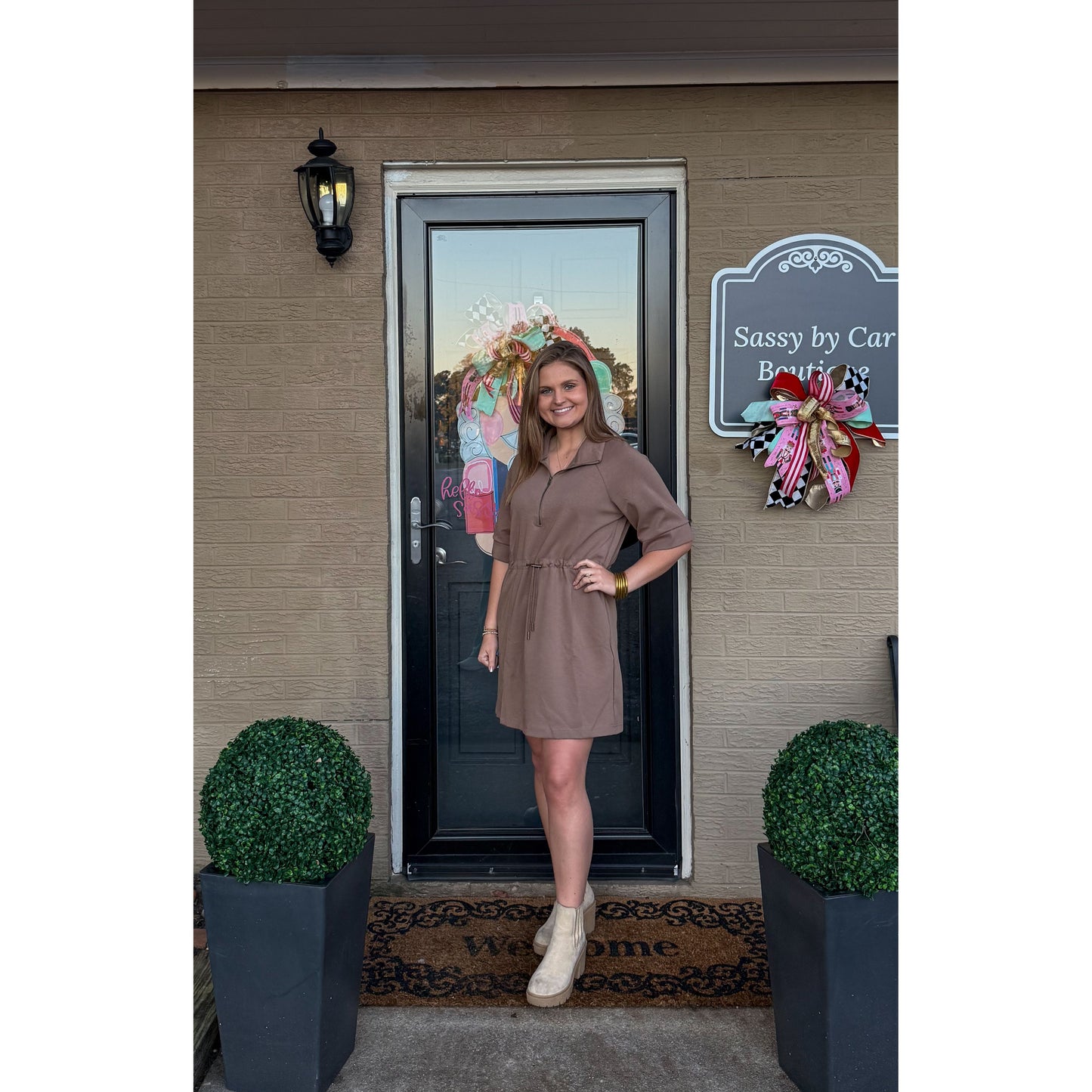 Rory Mini Dress, Mocha
