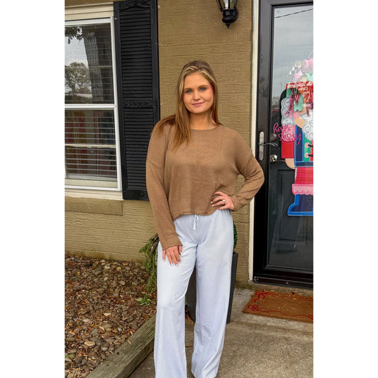 Anna Sweater, Dark Taupe