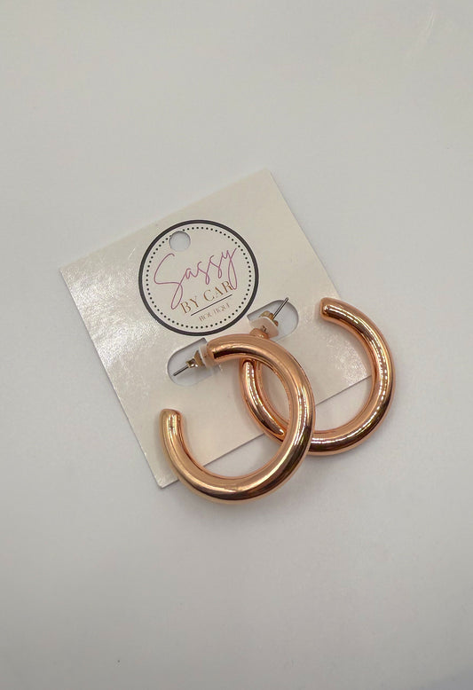 Rose Gold Hoops