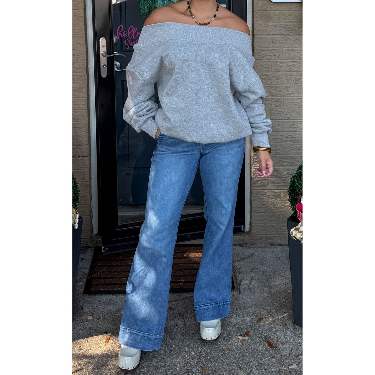 Josie OTS Sweatshirt, Heather Grey