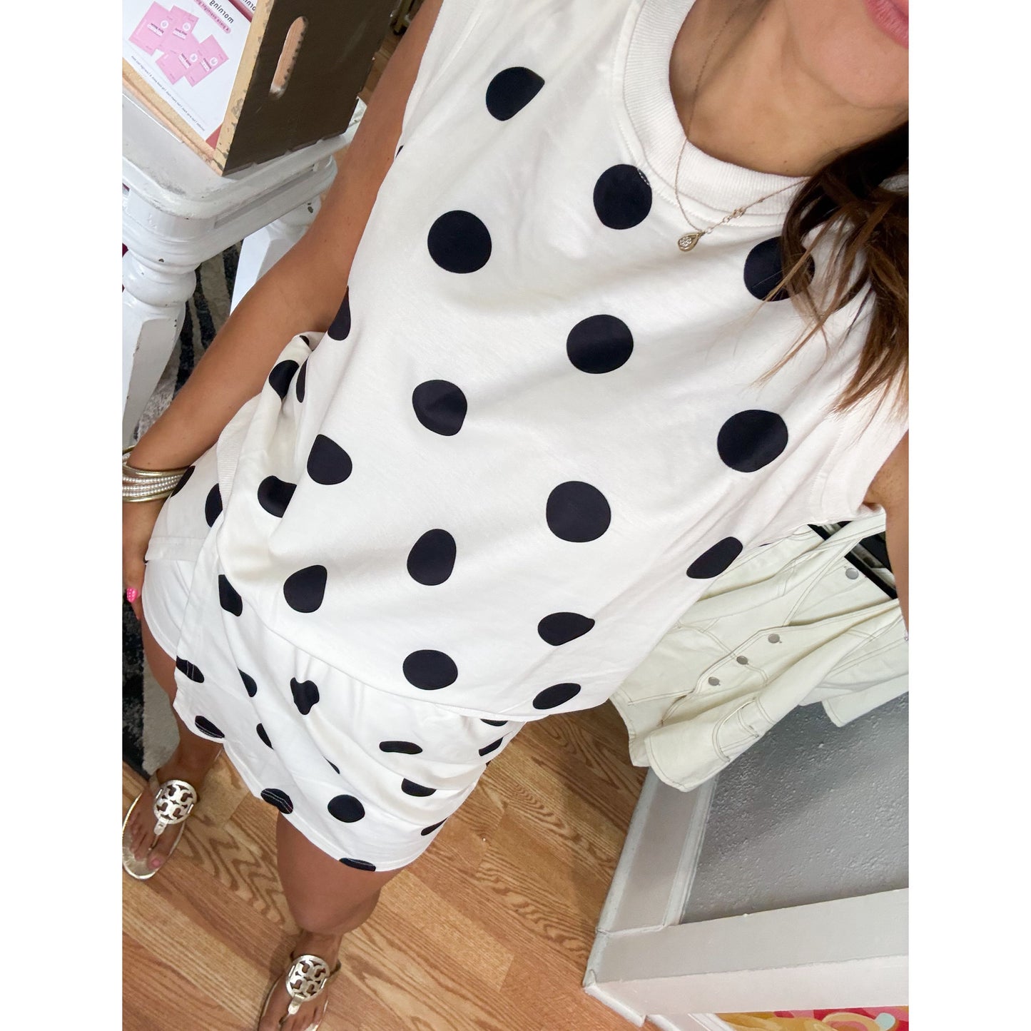 Polka Dot Lounge Skort Set