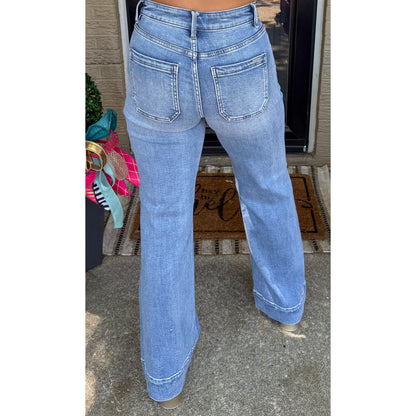 Kinsley TC Flare Jeans, Medium Wash