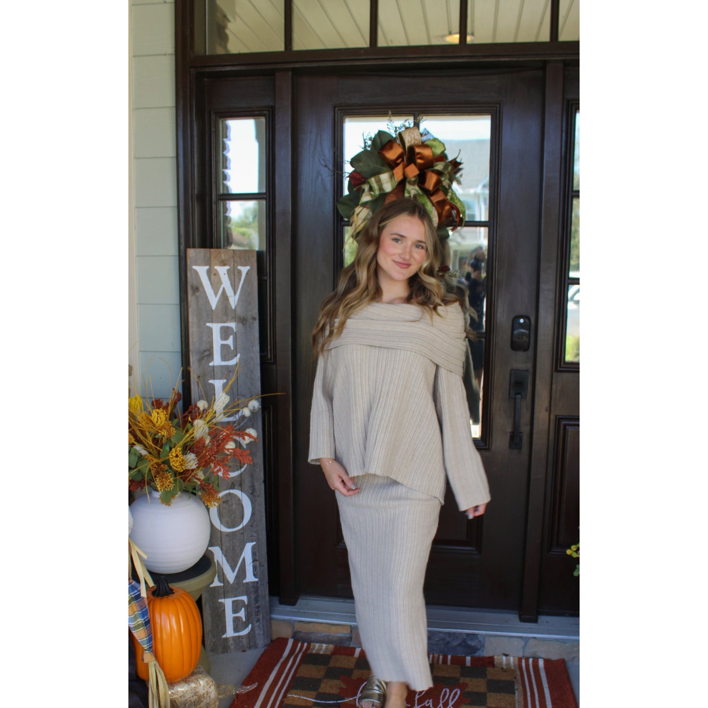 Hamptons Sweater Set, Beige