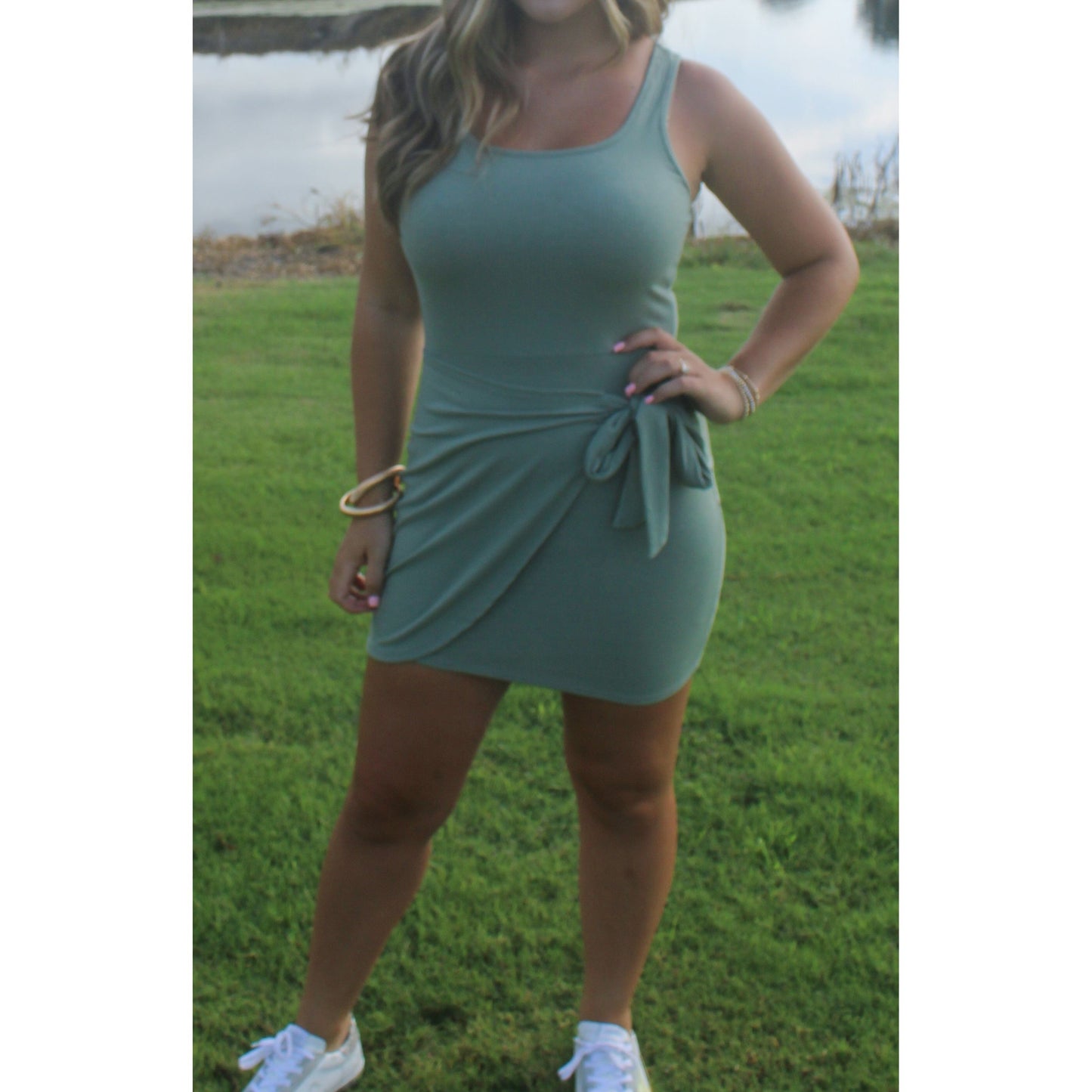 Brinley Dress, Sage Green