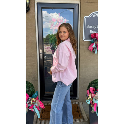 Soft Pink Button Down Top