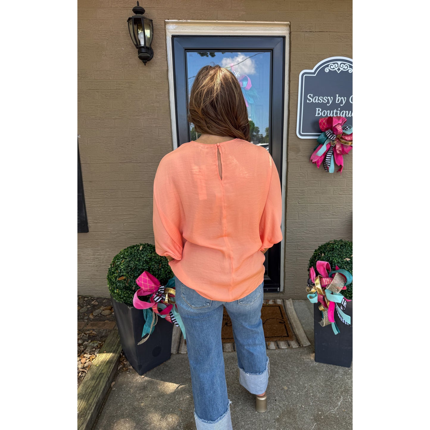 Peach Detail Blouse