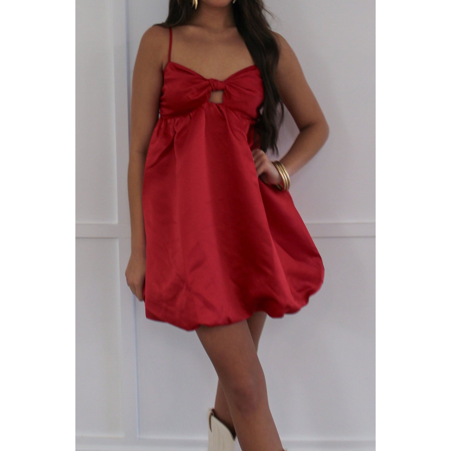 Bristol Bubble Dress, Red