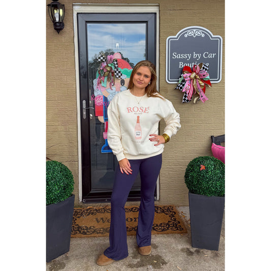 Rose Graphic Sweatshirt, Cream Multi