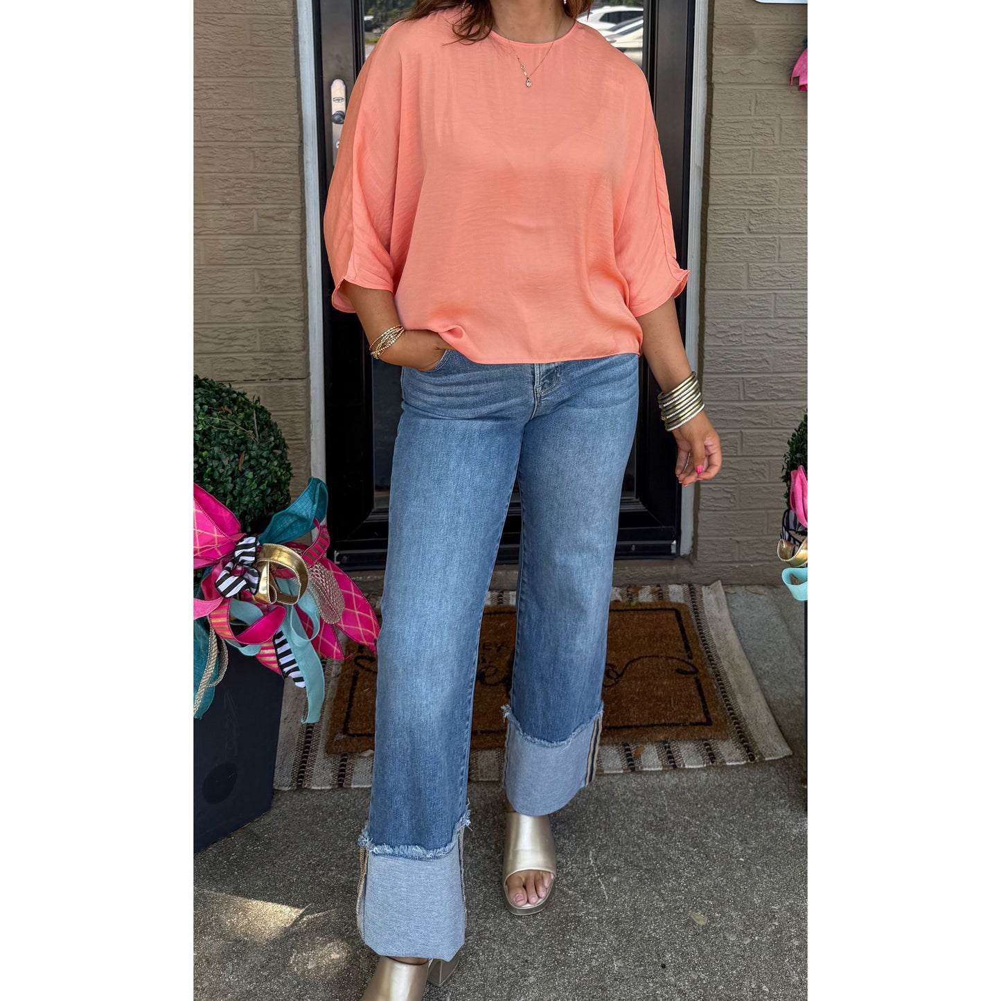 Peach Detail Blouse