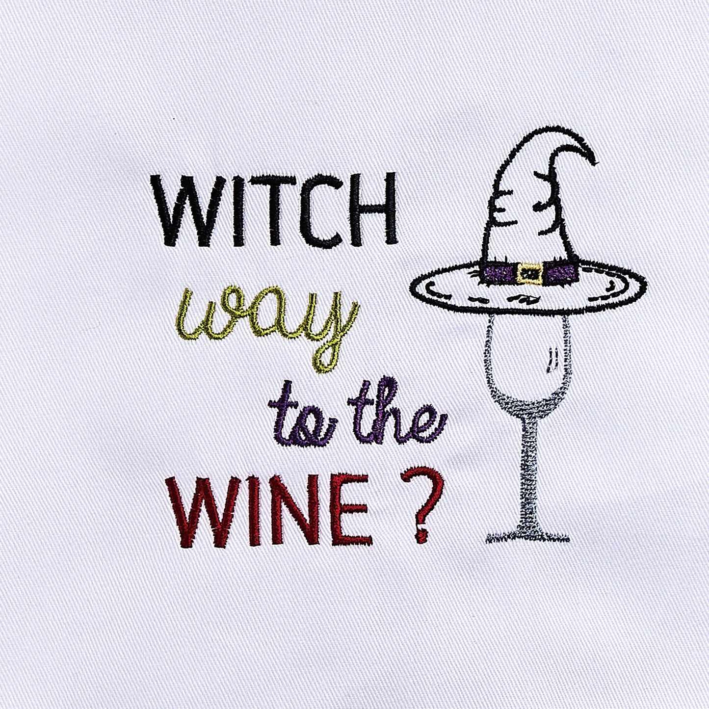 Witch Way To The Wine Kitchen Towel