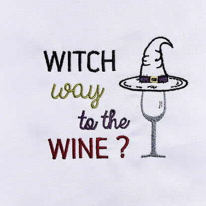 Witch Way To The Wine Kitchen Towel
