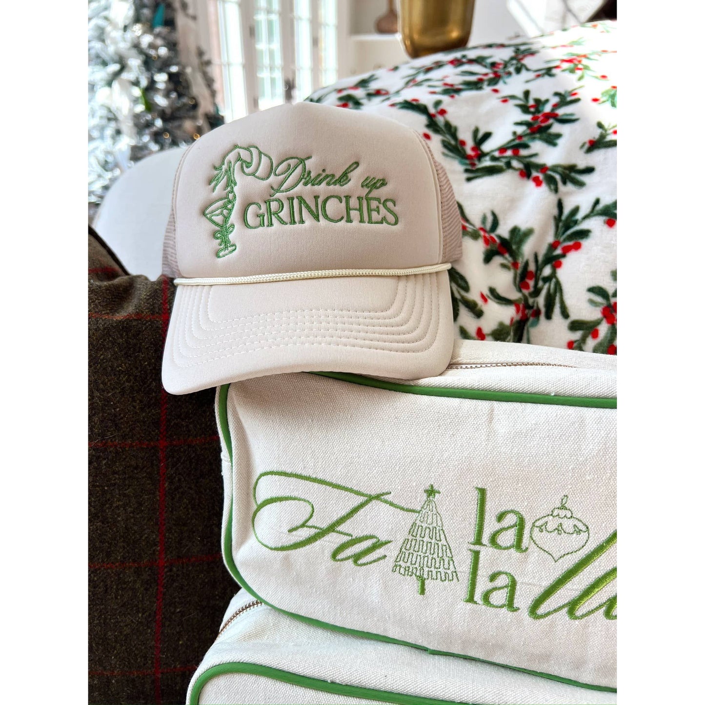 Falalalalala - Green Canvas Large Bag