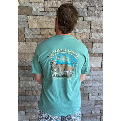 Mens Deer T-Shirt, Hunter Green