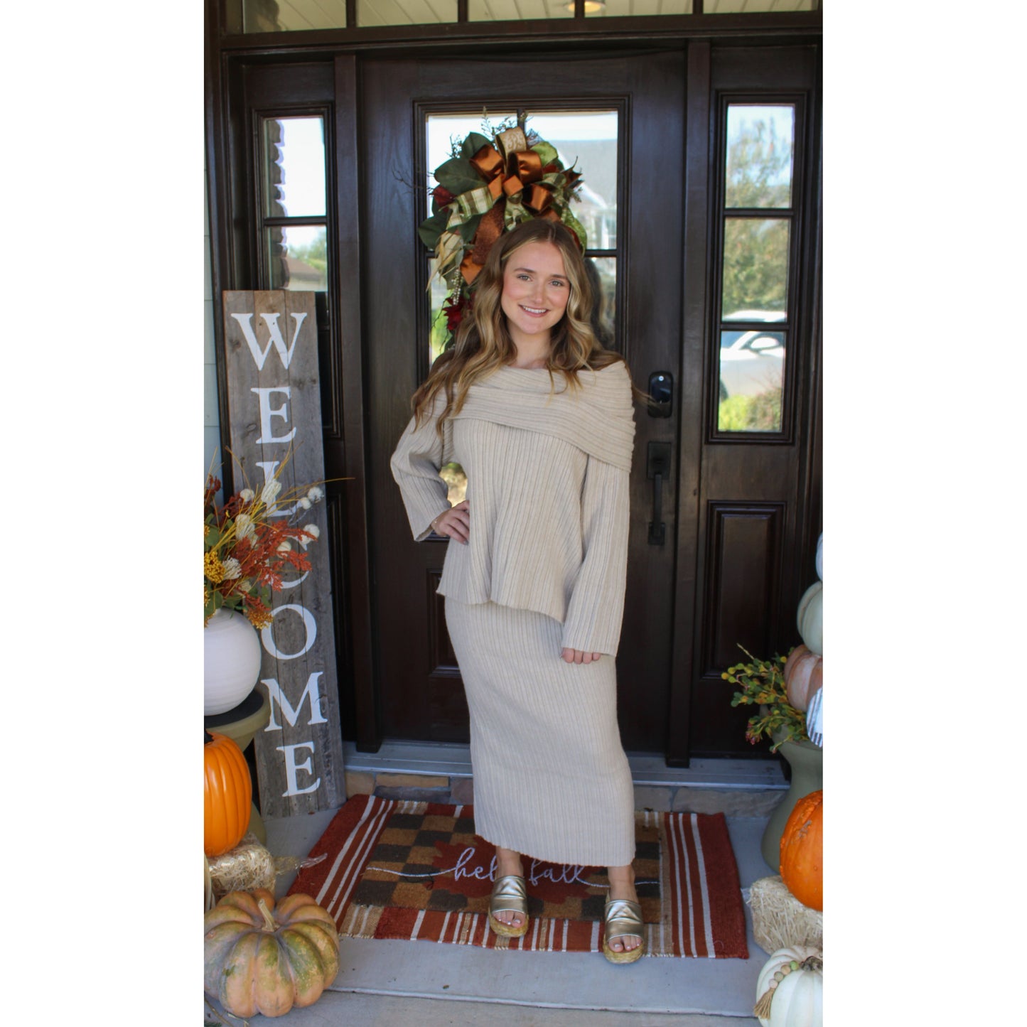 Hamptons Sweater Set, Beige