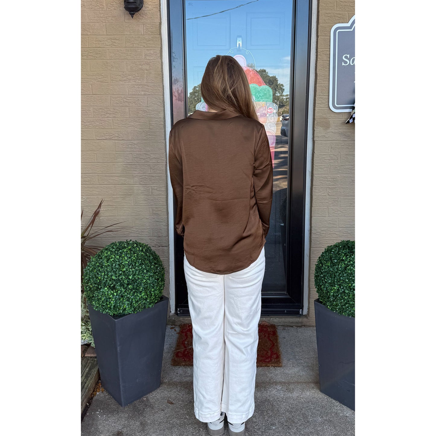 Ashley Blouse, Chocolate