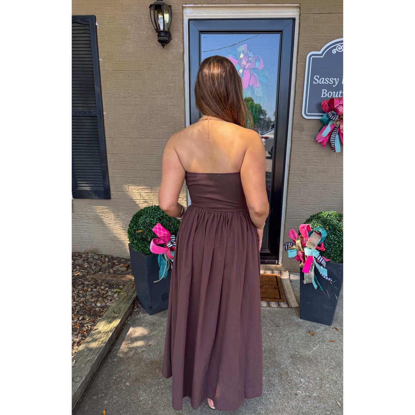 Soph Tube Dress, Chocolate Brown