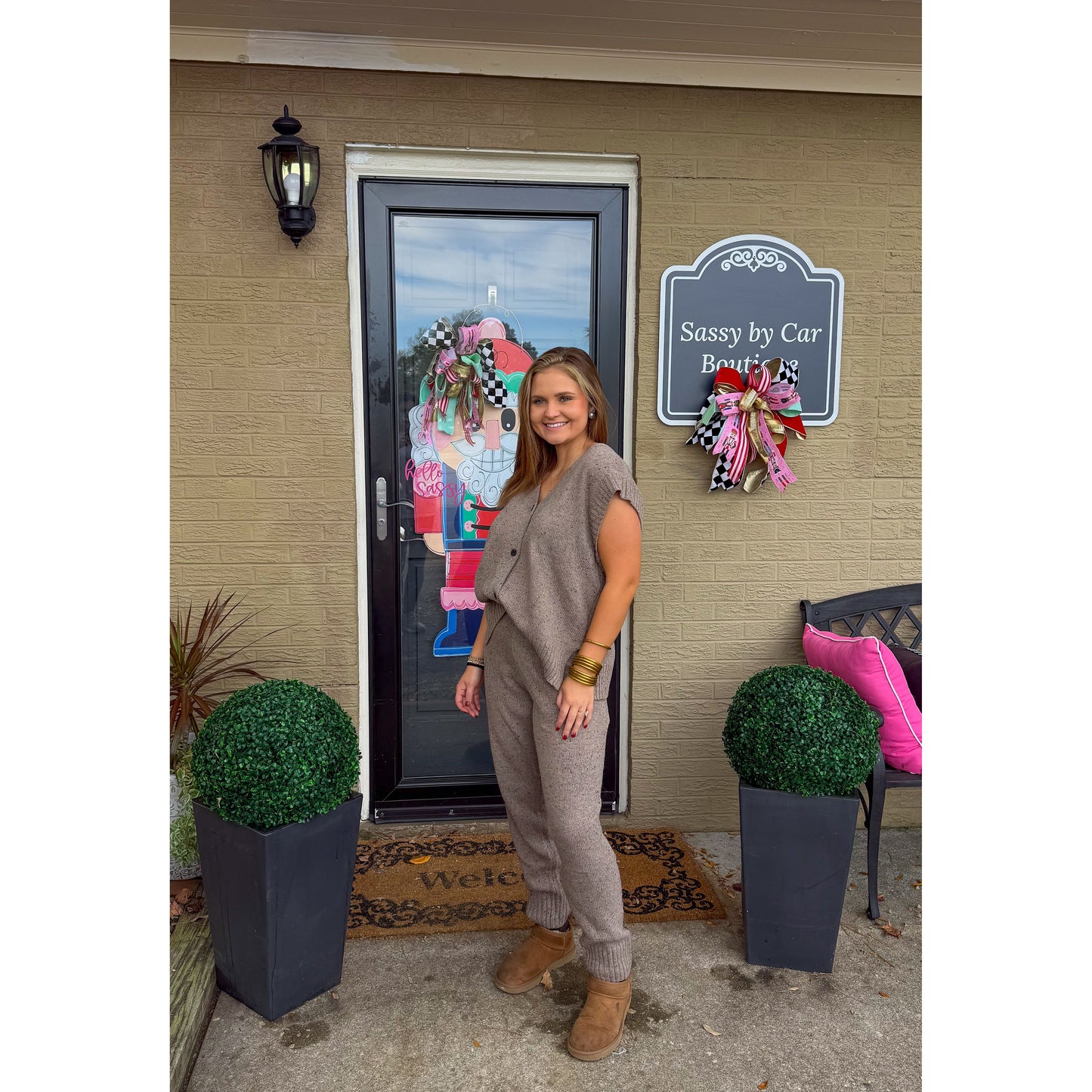 Mocha Knit Lounge Set