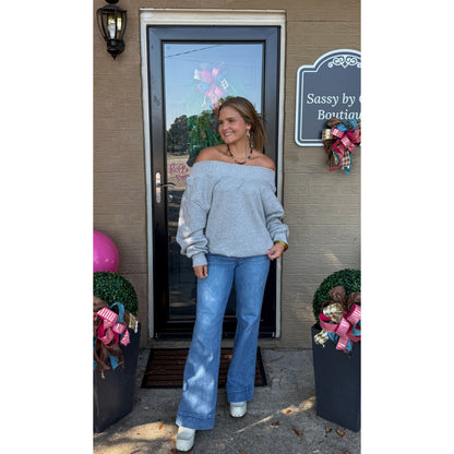 Josie OTS Sweatshirt, Heather Grey
