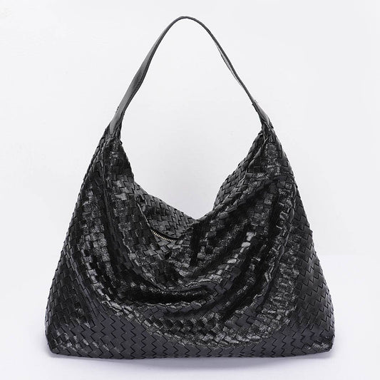 Metallic Braided Tote Bag