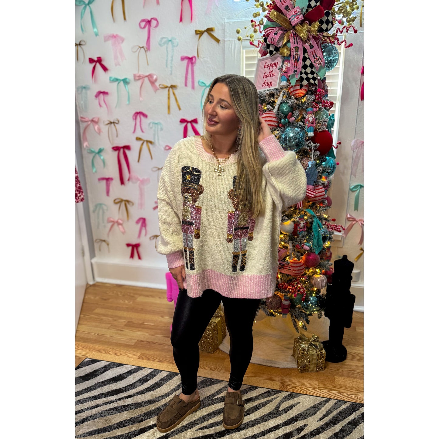 Soldier Bear Graphic Sweater