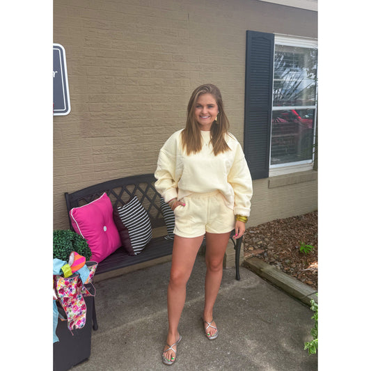 Lemon Lush Lounge Set, Butter Yellow