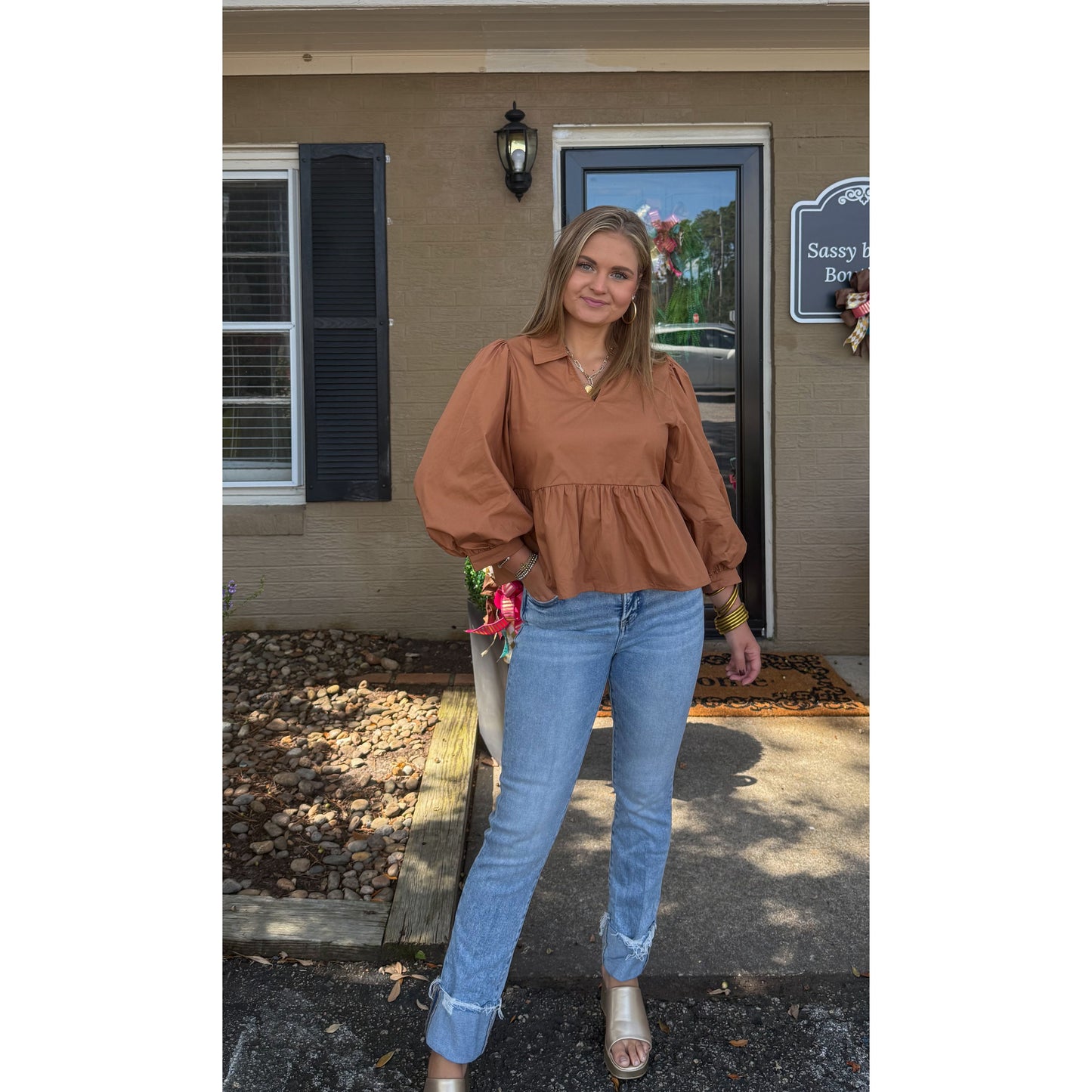 Lilly Blouse, Toffee