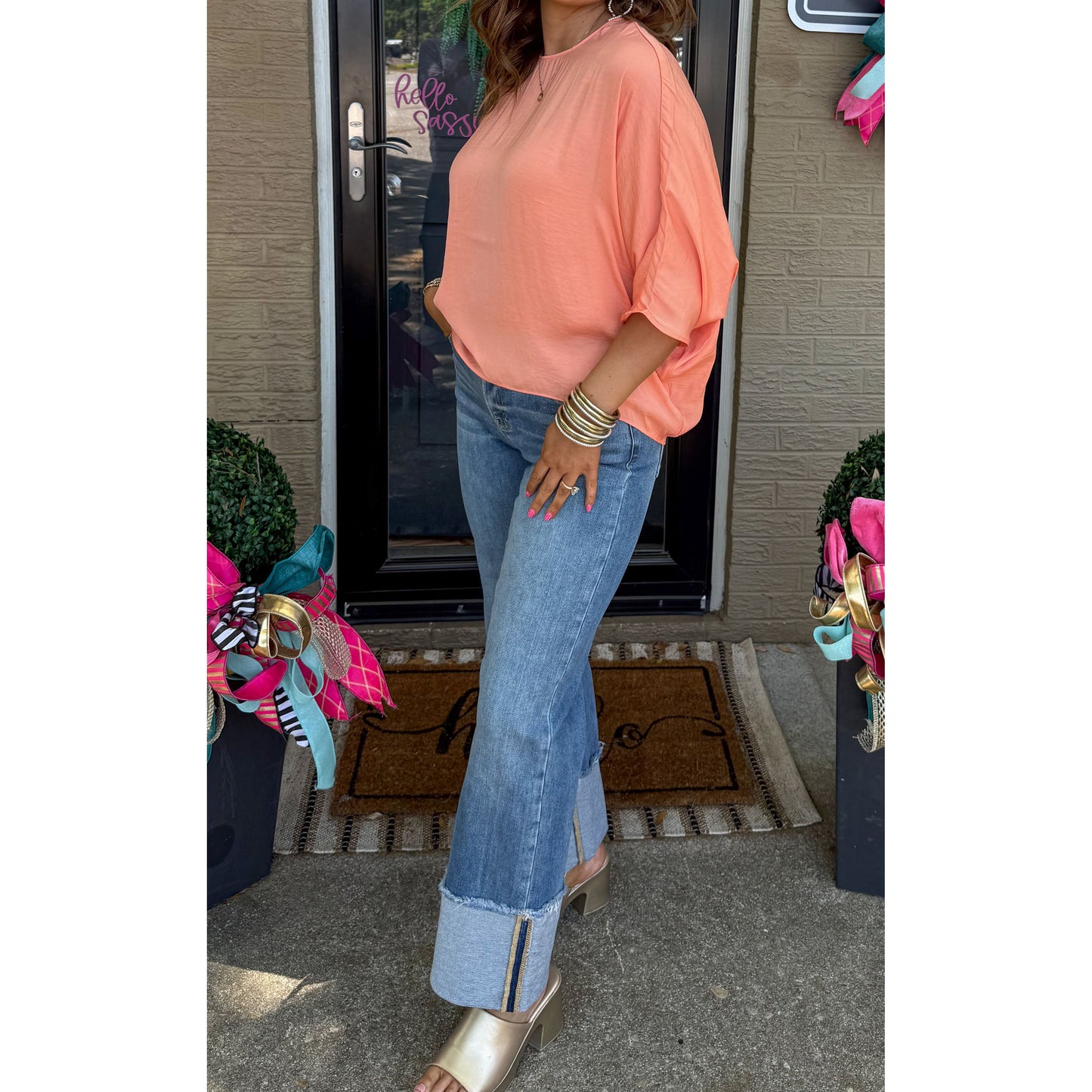 Peach Detail Blouse