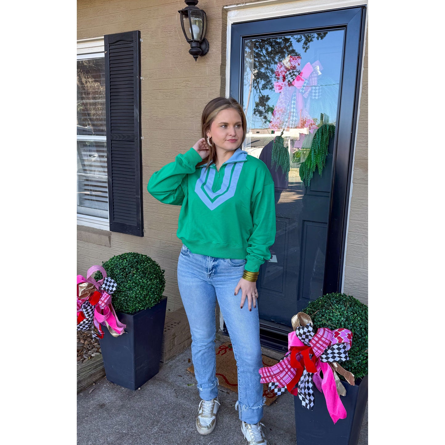 Bristol Top, Kelly Green/Blue