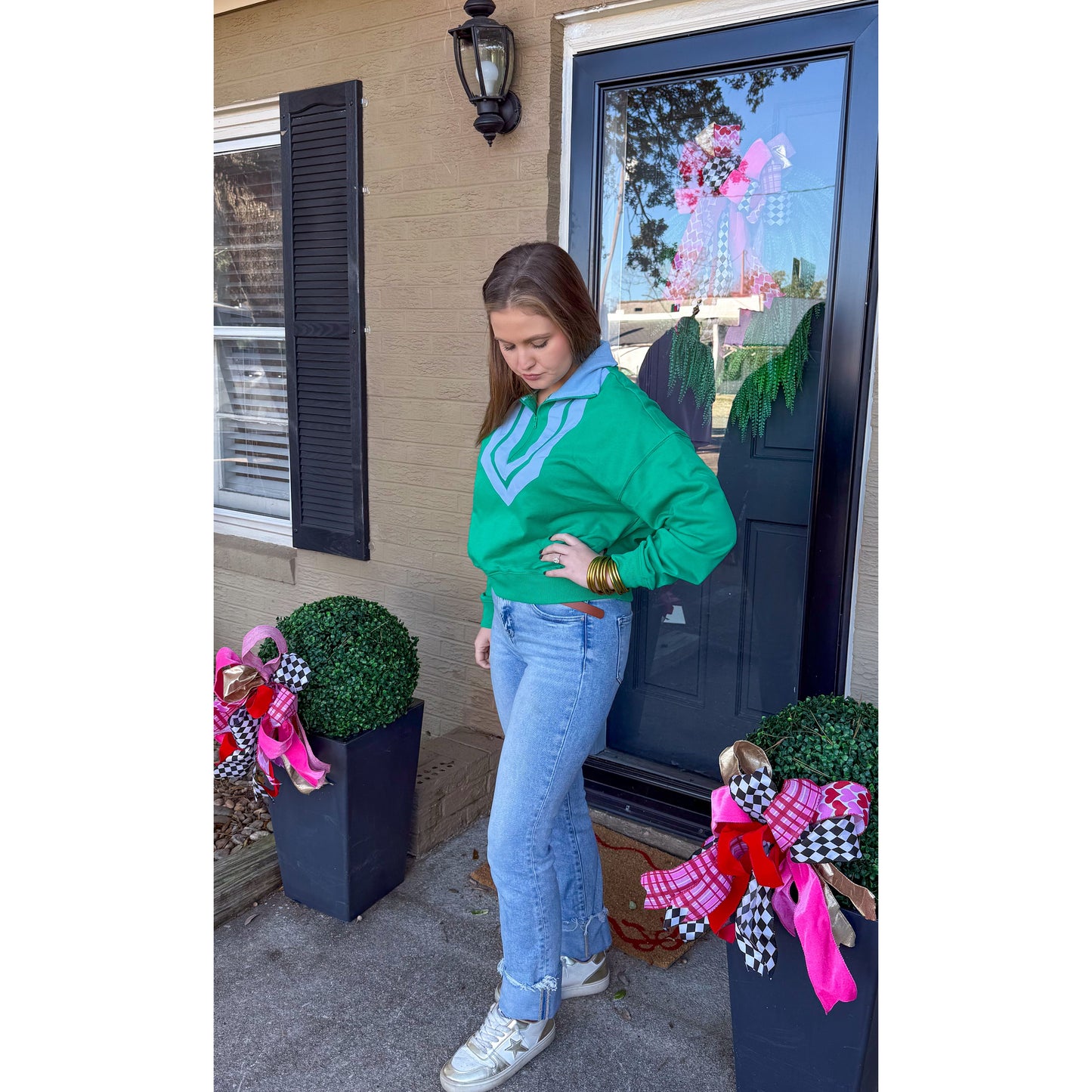 Bristol Top, Kelly Green/Blue