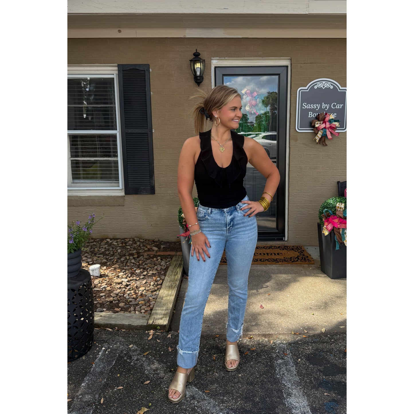 Marley Halter Top, Black
