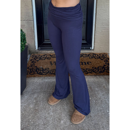 Cameron Flare Yoga Pants, Navy
