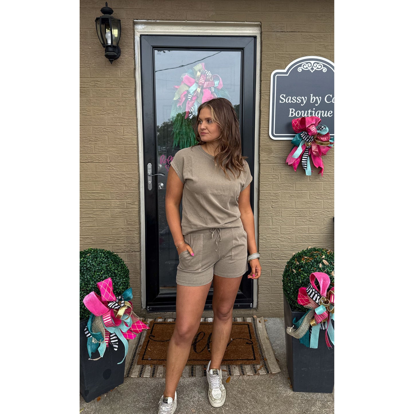 Josie Lounge Set, Dark Tan