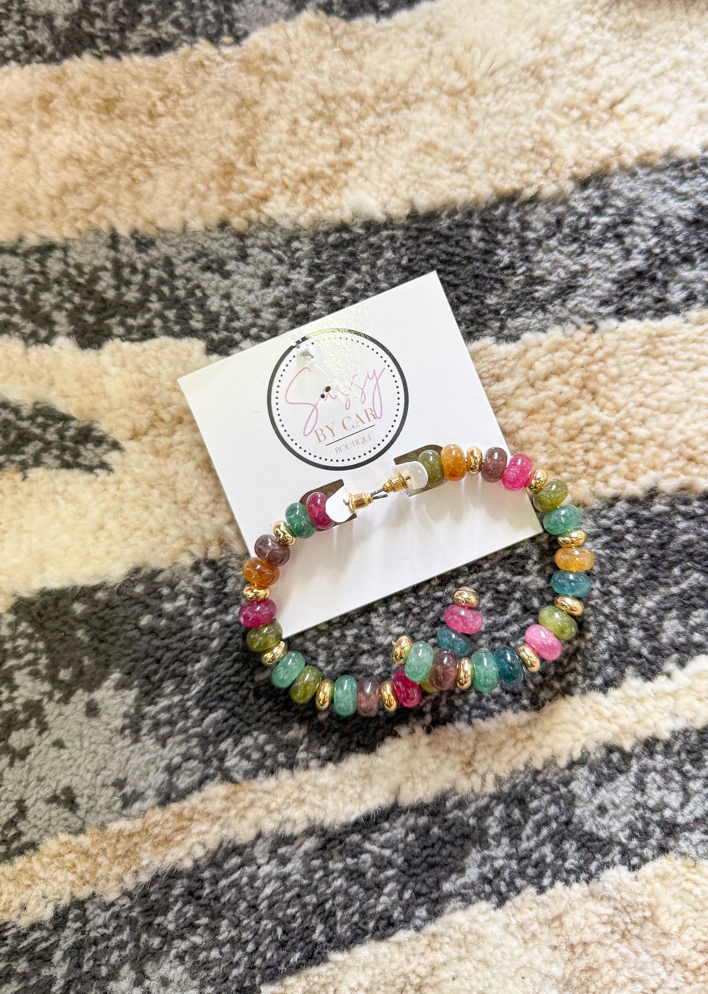 Beaded Hoops