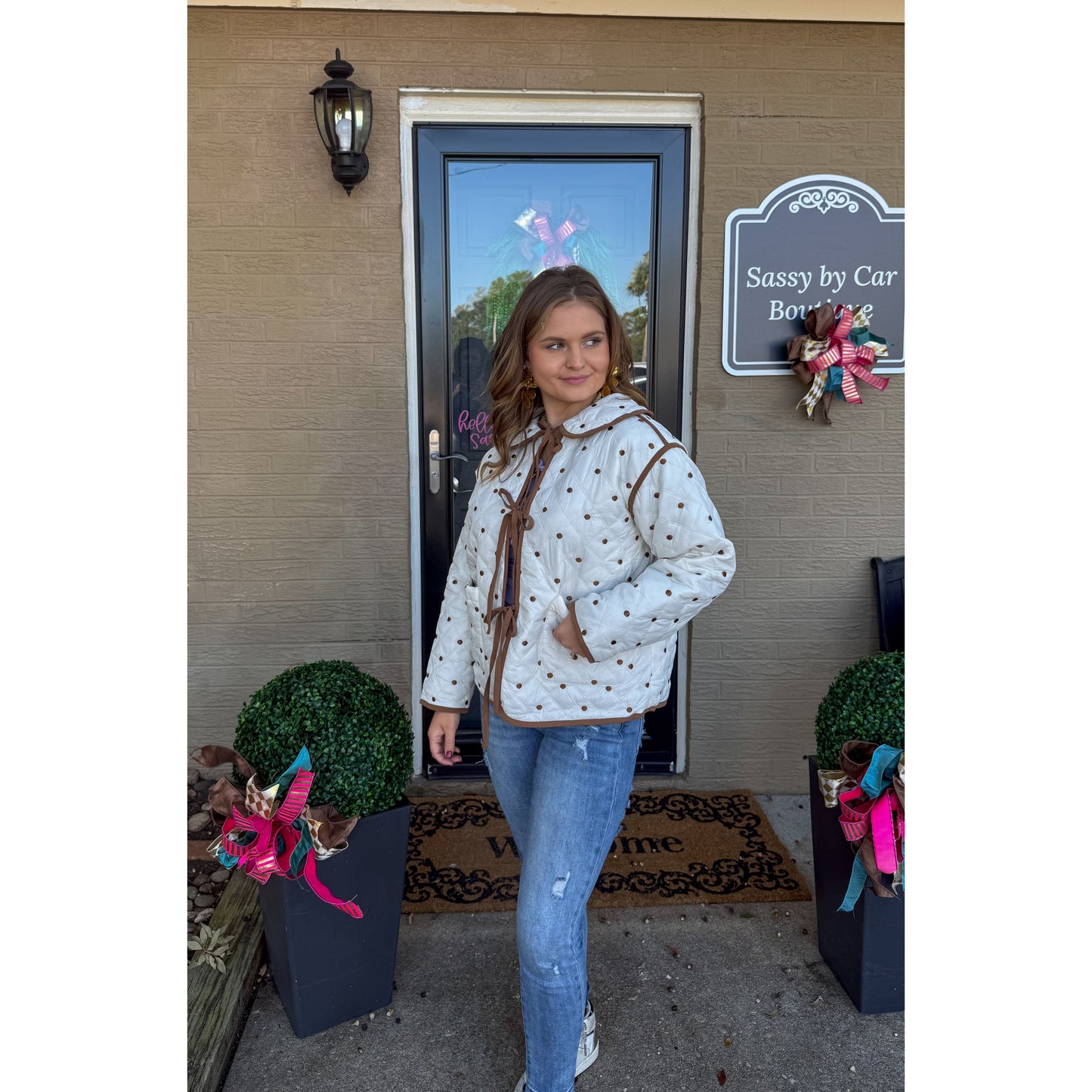 Polka Dot Quilt Jacket