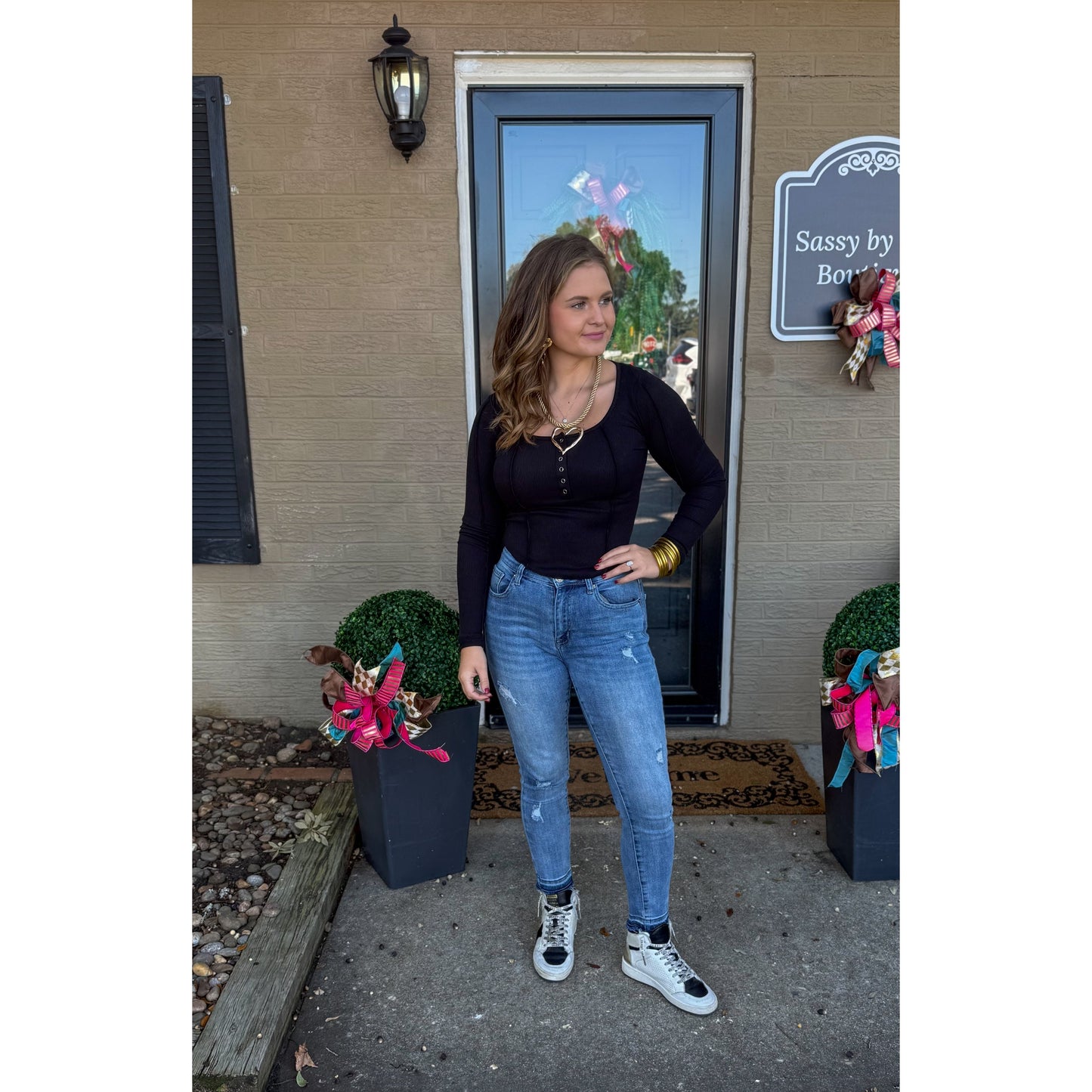 Henley Top, Black