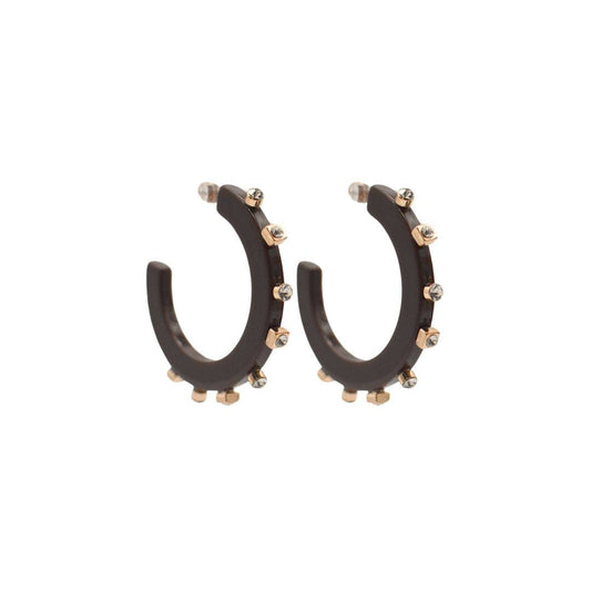 City Girl Jewel Hoop - Mocha Brown