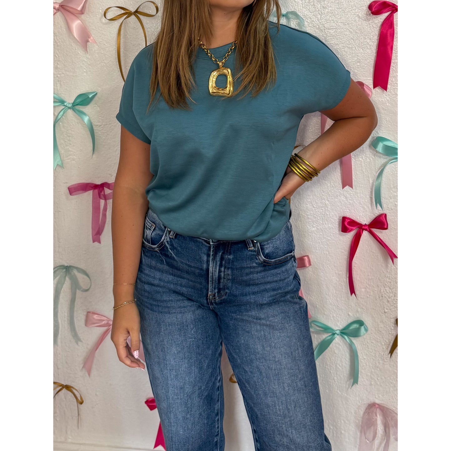 Presley Top, Dark Teal