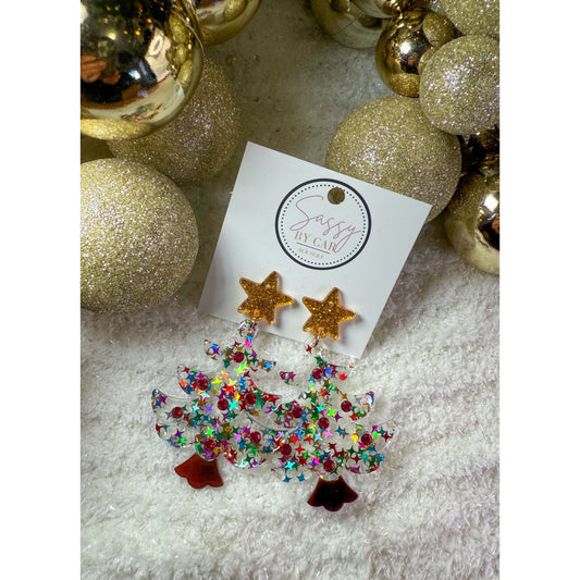 Acrylic Tree Earrings