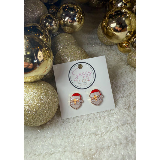 Red Santa Studs