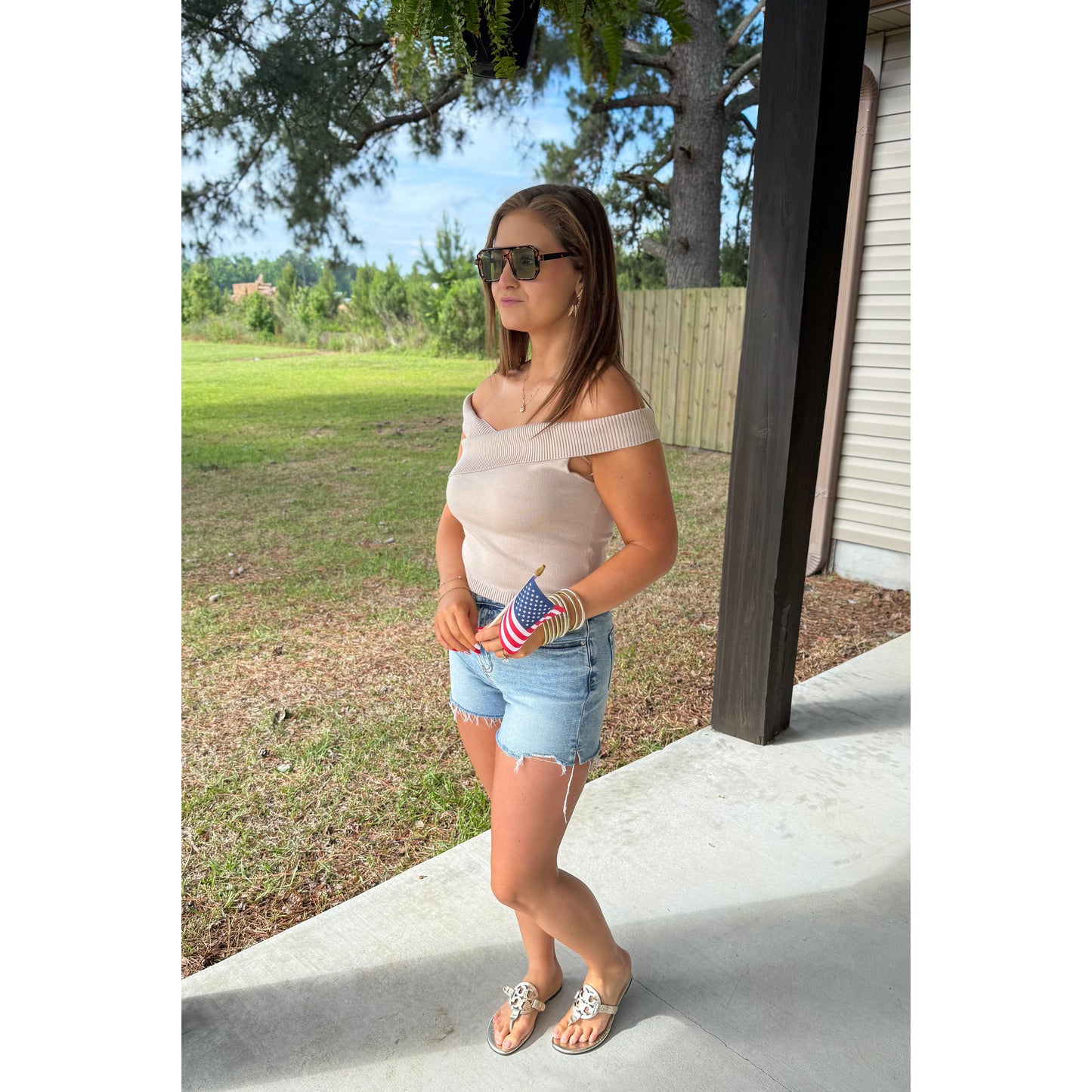 OTS Knit Top, Taupe