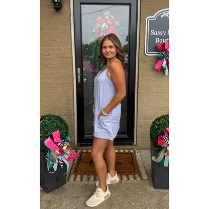 Grey Romper Athleisure Dress