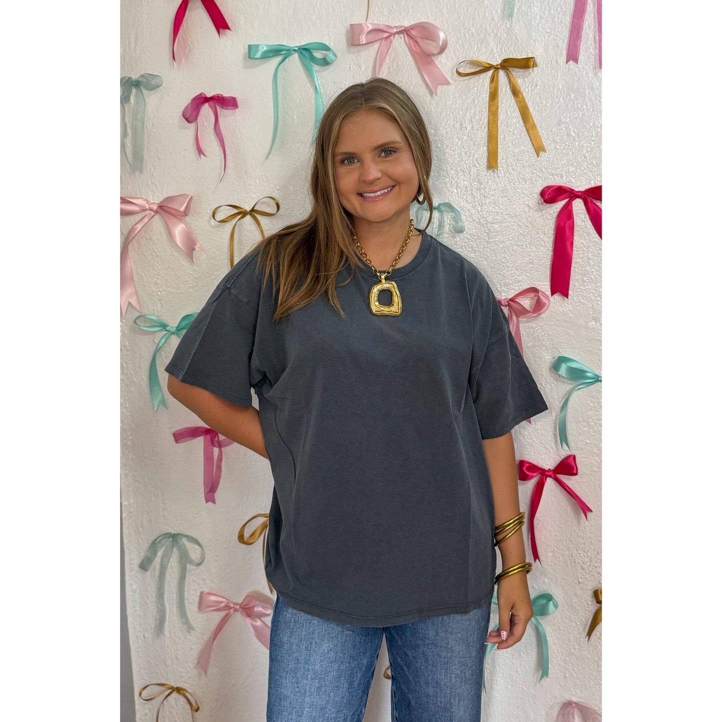 Oversized Top, Charcoal