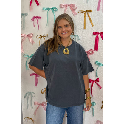 Oversized Top, Charcoal