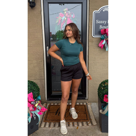 Teal Fitted Top